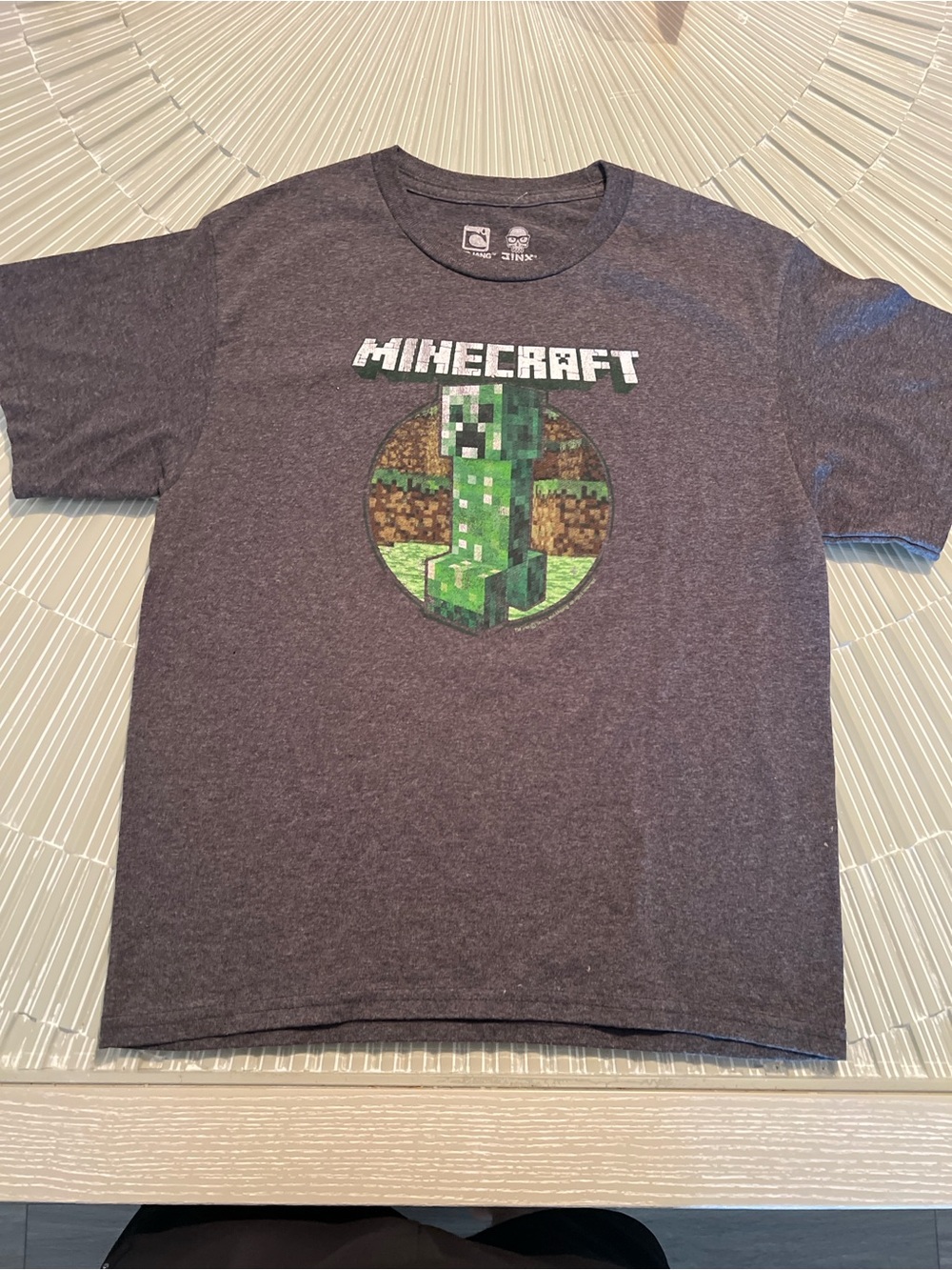 Minecraft Creeper Graphic Tee - Dark Gray